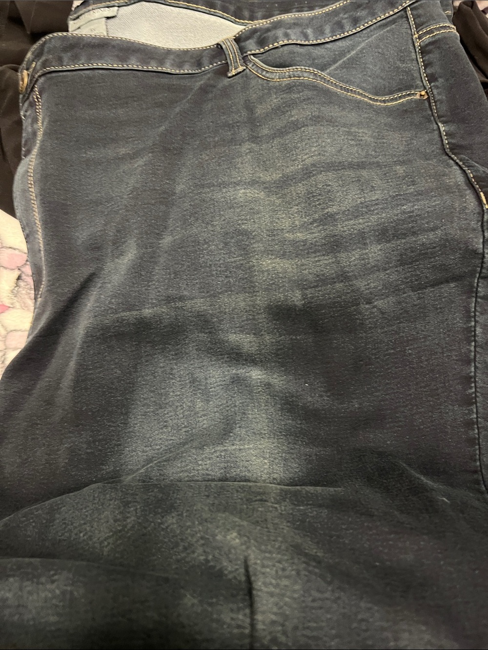 Catherines Black Faded Stretch Denim Jeans - Picture 2 of 2